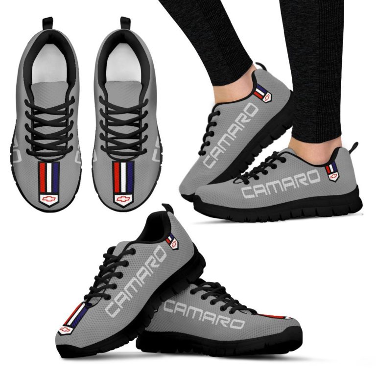 Chevrolet Camaro Breathable Running Shoes Silver Ice Metallic