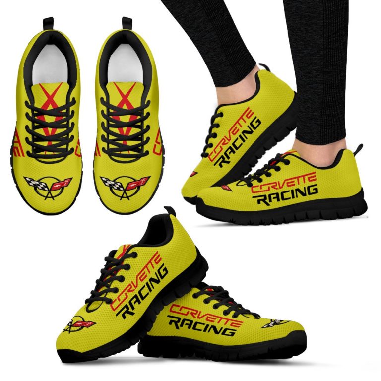 Chevrolet Corvette Breathable Sport Shoes Accelerate Yellow