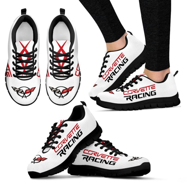 Chevrolet Corvette Breathable Running Shoes Arctic White