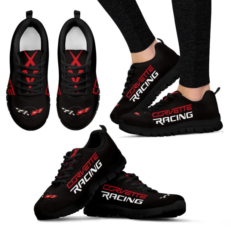 Chevrolet Corvette Breathable Running Shoes Black