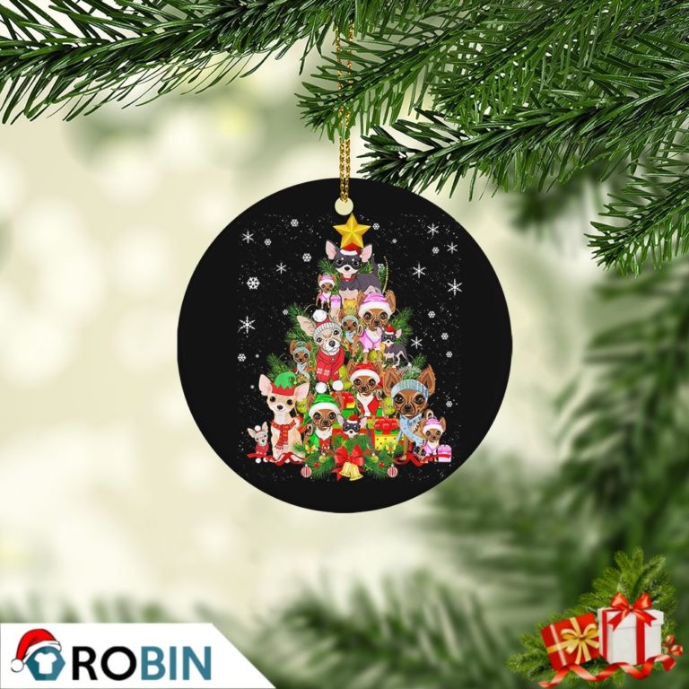Chihuahua Christmas Tree Lights Ornament