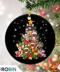 Chihuahua Christmas Tree Lights Ornament