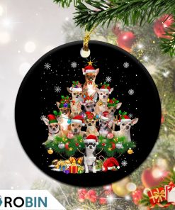 Chihuahua Christmas Tree Lights Xmas Ornament
