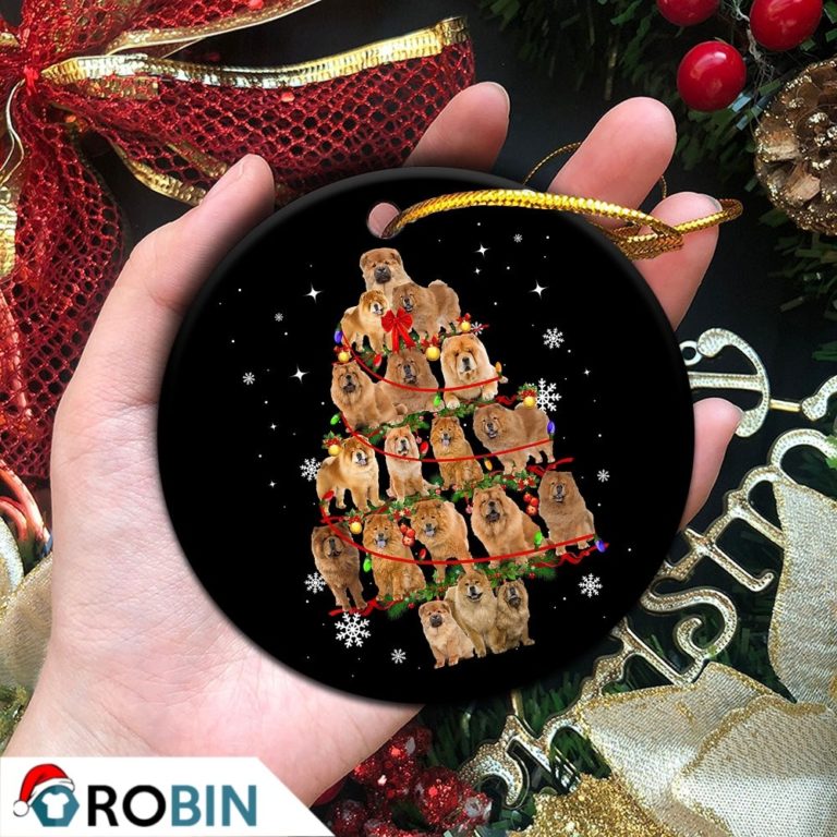 Chow Chow Christmas Tree Lights Christmas Ornament