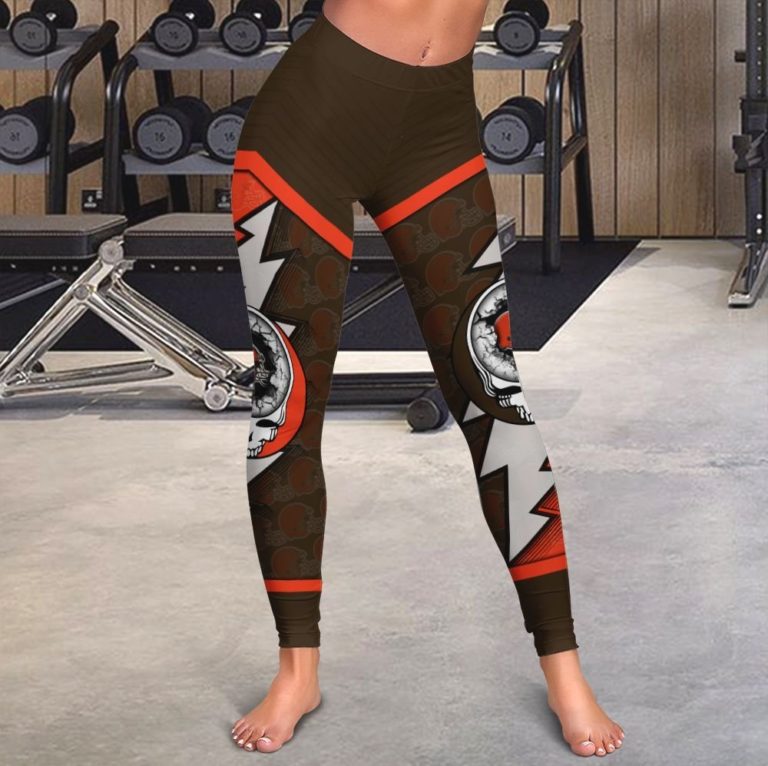 Cleveland Browns Grateful Dead High Waist Leggings