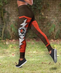 Cleveland Browns Grateful Dead High Waist Leggings Cleveland Browns Grateful Dead High Waist Leggings