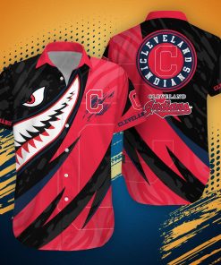 Cleveland Indians MLB Hawaii Shirt Shark Summer Hawaiian Style
