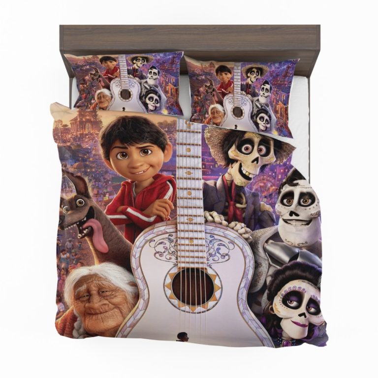 Coco Movie Dante Day of the Dead Ernesto de la Cruz Guitar Bedding Set