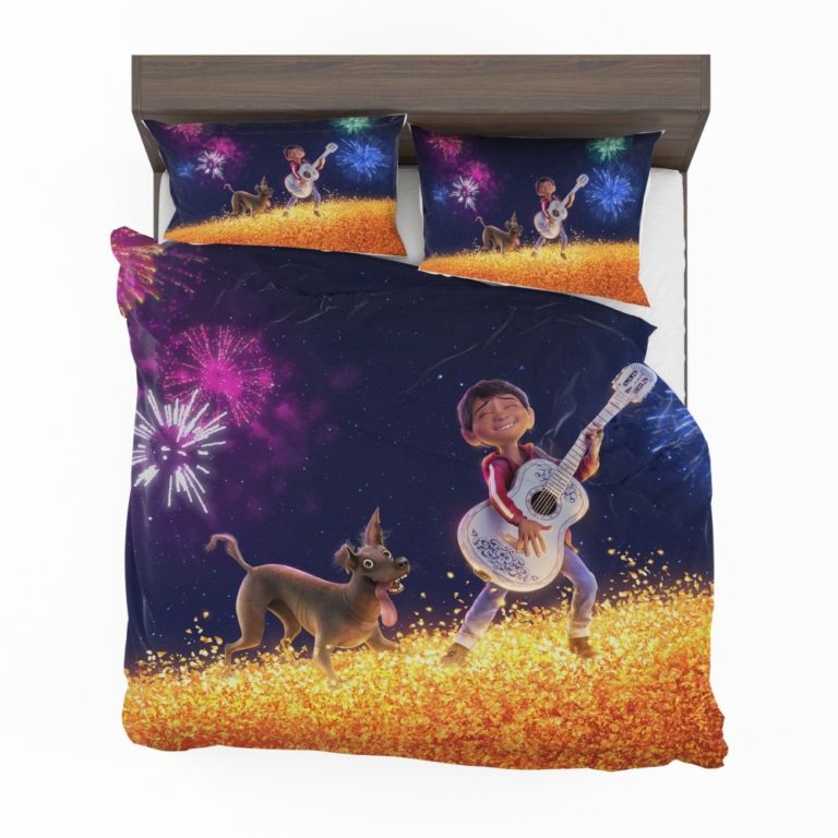 Coco Movie Dante Fireworks Miguel Rivera Bedding Set