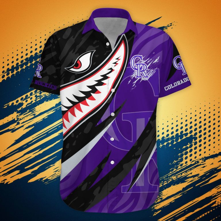 Colorado Rockies MLB Hawaiian Shirt Shark Summer