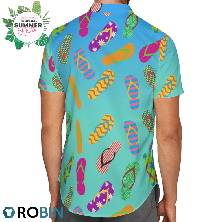 Colorful Flip Flop Hawaiian Shirts