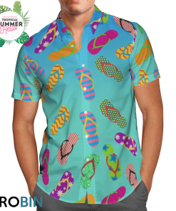 Colorful Flip Flop Hawaiian Shirts