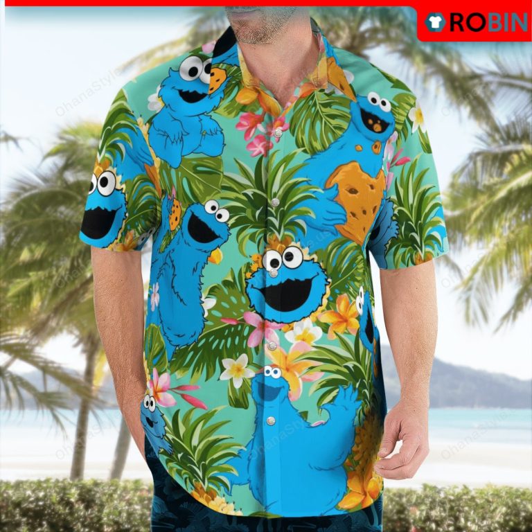 Cookie Monster Aloha Shirt