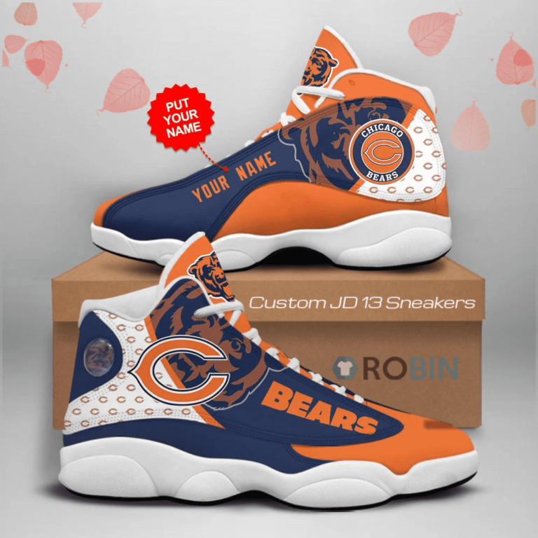 Custom Chicago Bears Football Air Jordan 13 Shoes – RBJD1326