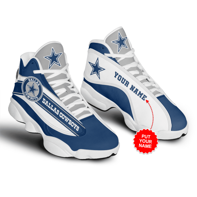 Custom Dallas Cowboys Football Air Jordan 13 Shoes