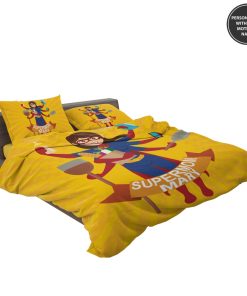 Custom Print Super Mom Personalized Bedding Set (Duvet cover and Pillow Case)