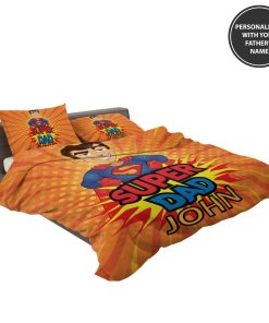 Custom Super Dad Personalized Bedding Set