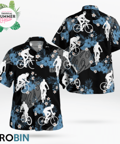 Cycling Hawaiian Shirts, Casual Button Down Short Sleeve Shirt