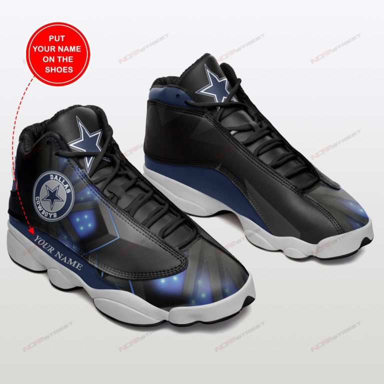 Dallas Cowboys Football Personalized Air JD13 Sneakers