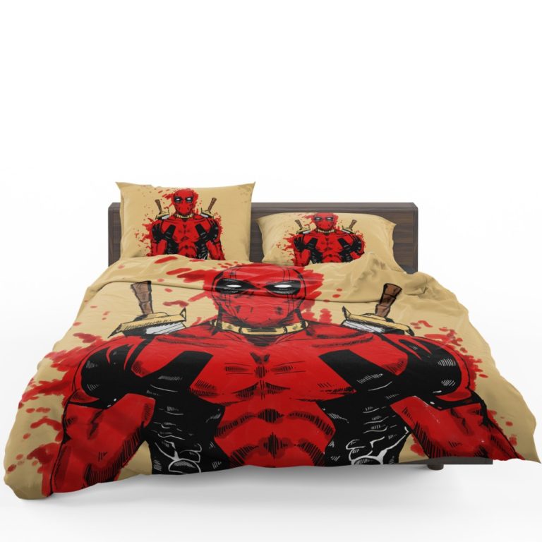 Deadpool Marvel Comics Art Duvet cover and Pillow Case