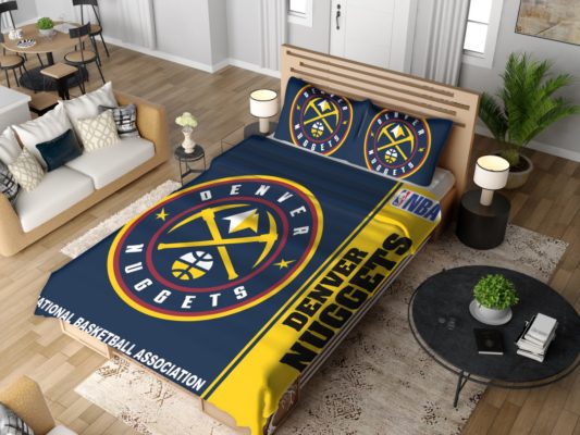 Denver Nuggets NBA Basketball Bedding Set (Duvet cover and Pillow Case)