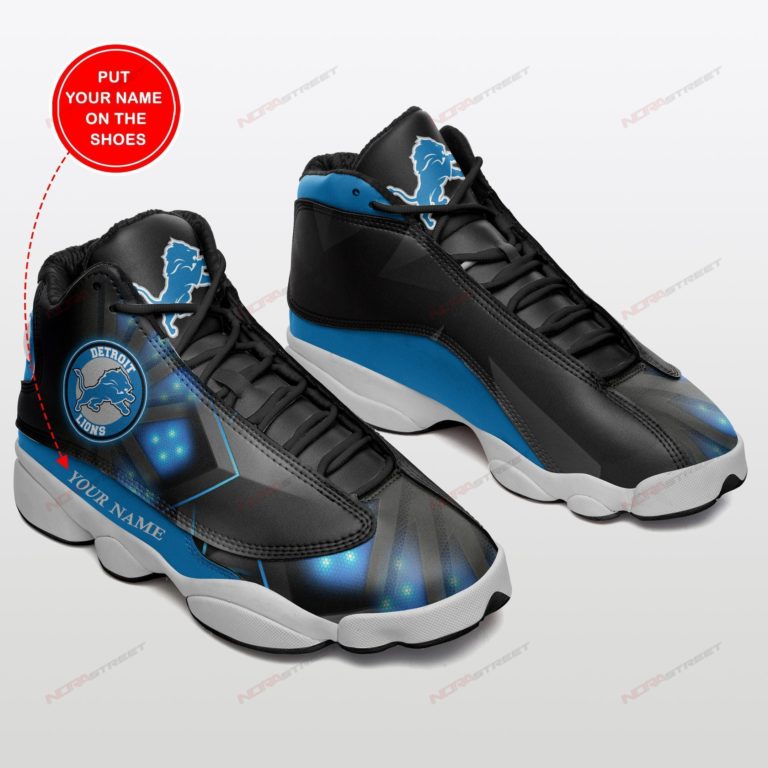 Detroit Lions Personalized Air JD13 Sneakers