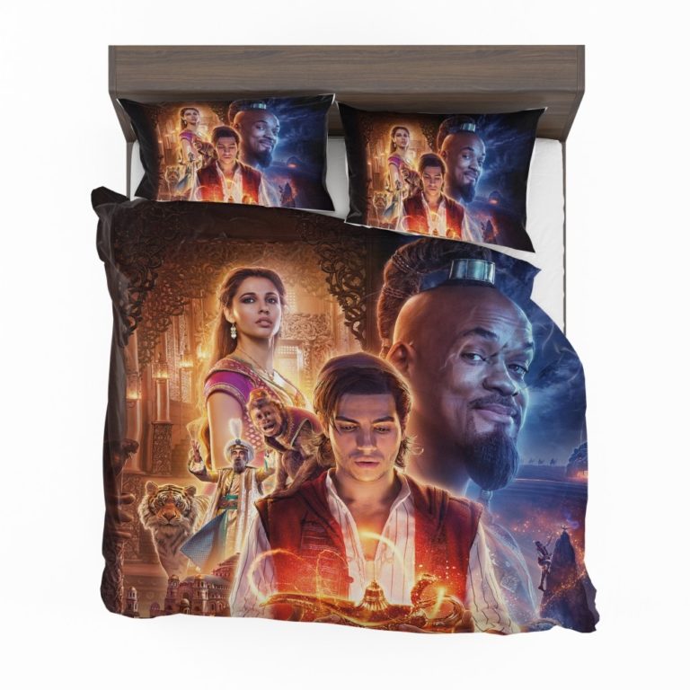 Disney Aladdin Movie Will Smith Mena Massoud Naomi Scott Duvet cover and Pillow Case