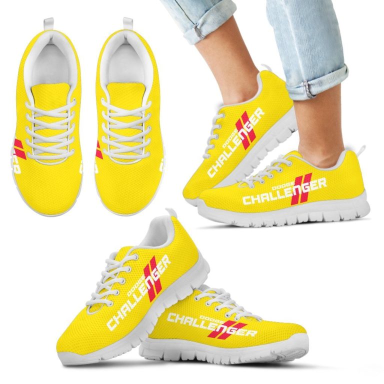 Dodge Challenger Breathable Running Shoes Yellow