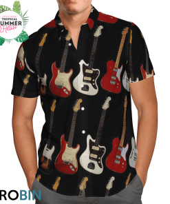 Electric Guitars Colorful Hawaiian Shirts