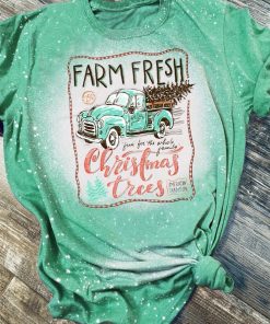 Farm Fresh Christmas Trees 3D Print Bleached T-Shirt