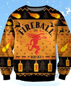Fireball Cinnamon Whiskey Ugly Christmas Sweater