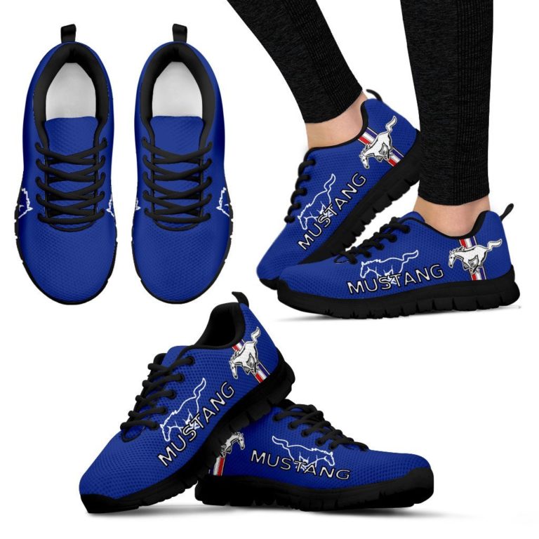 Ford Mustang Breathable Running Shoes Deep Impact Blue