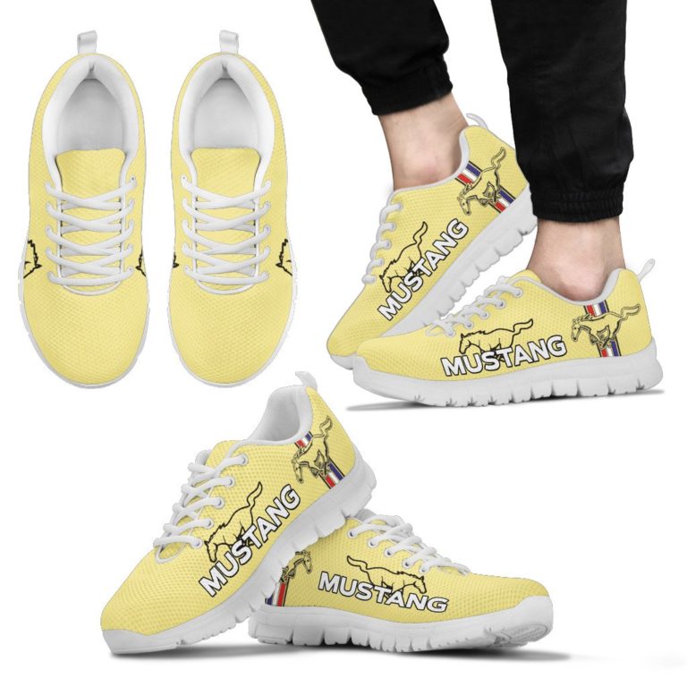 Ford Mustang Breathable Running Shoes Light Yelow