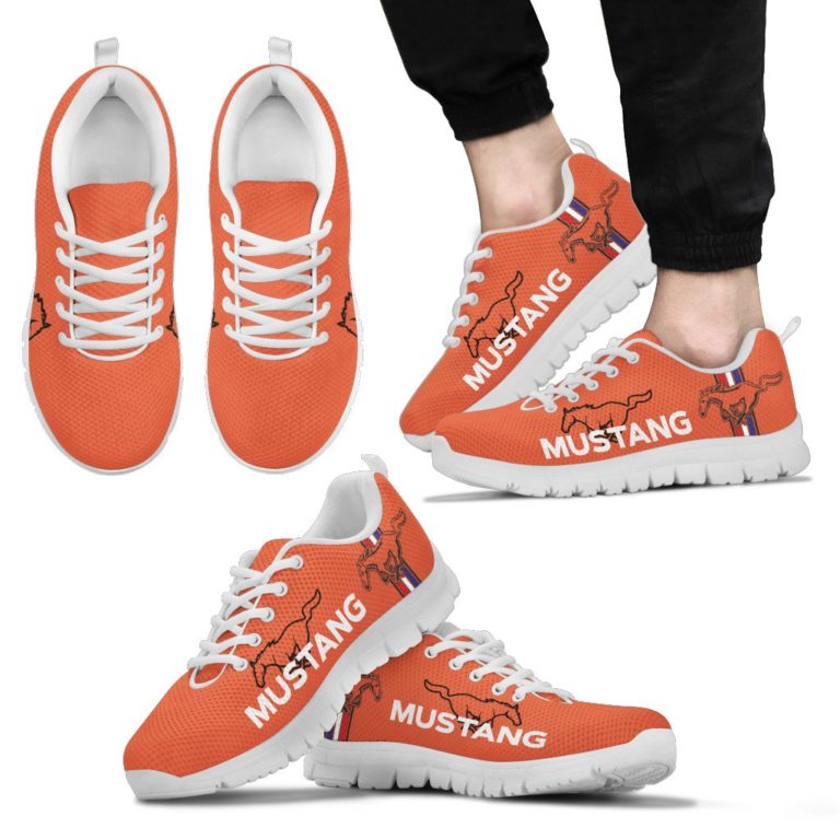 Ford Mustang Breathable Running Shoes Orange