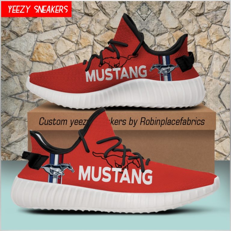 Ford Mustang Yeezy Boost White Sneakers