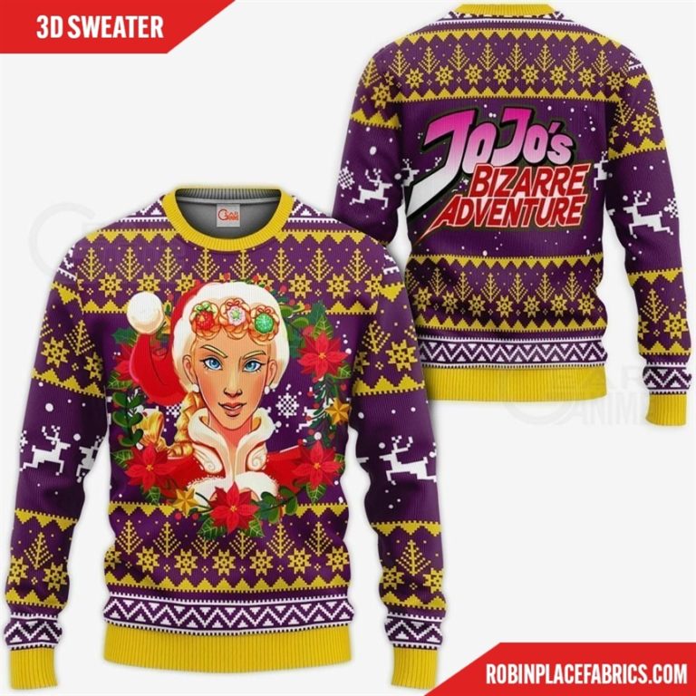 Giorno Giovanna Ugly Christmas Sweater JoJo’s Anime Xmas Hoodie