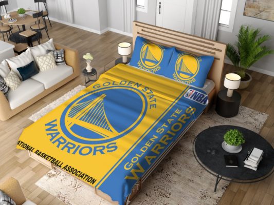 Golden State Warriors NBA Basketball Bedding Set (Duvet cover and Pillow Case)