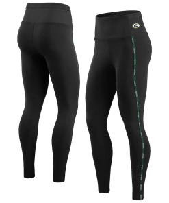 Green Bay Packers High Waisted Black Leggings