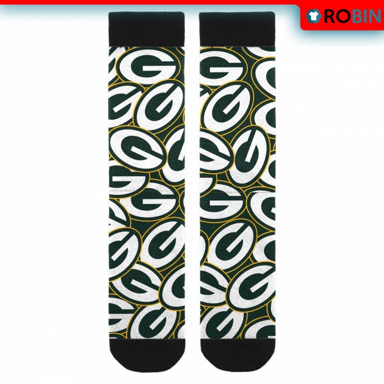 Green Bay Packers NFL Logo Blast Socks