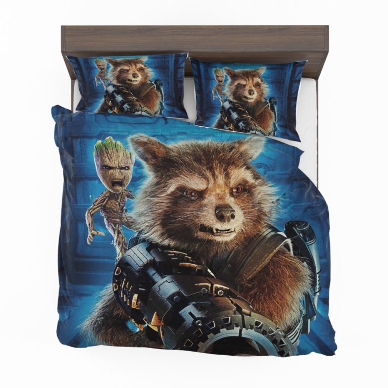Guardians of the Galaxy Vol 2 Movie Groot Marvel Comics Rocket Raccoon Bedding Set