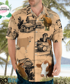 Guernsey Cattle Loves Hawaiian Shirtss