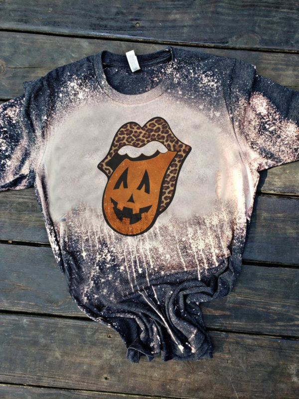 Halloween Themed Rolling Stones Bleached T-Shirt
