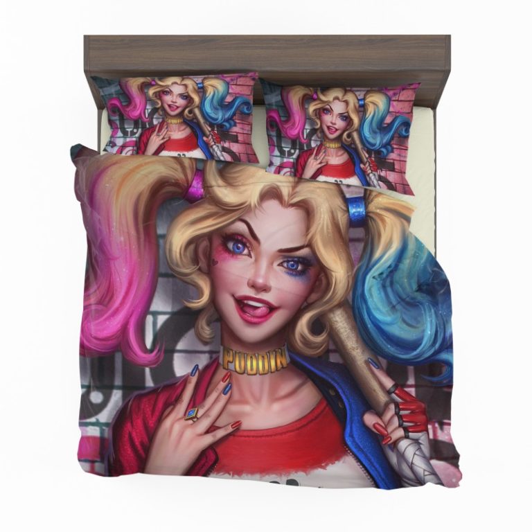 Harley Quinn DC Comics Artwork Bedding Set (Duvet cover and Pillow Case)