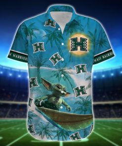 Yoda Hawaii Rainbow Warriors NCAA Casual Button Shirt
