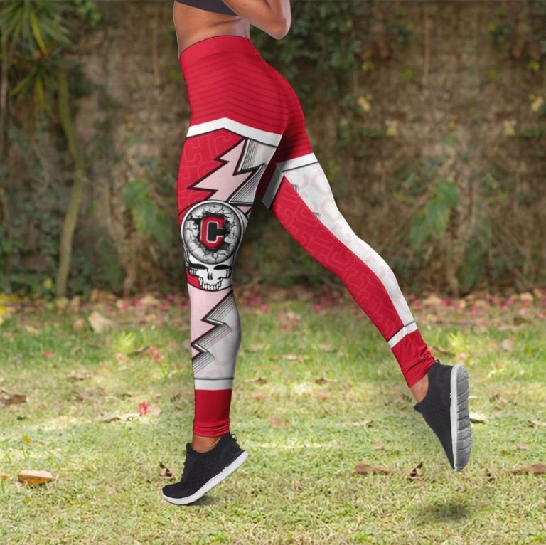 High Waist Leggings Cleveland Indians Grateful Dead