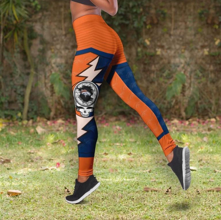 High Waist Leggings Denver Broncos Grateful Dead