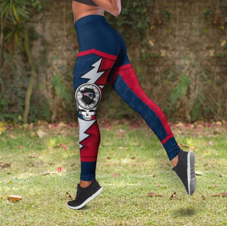 High Waist Leggings New England Patriots Grateful Dead
