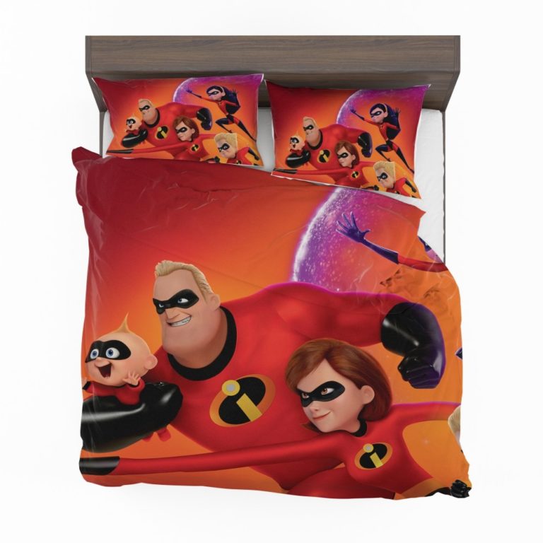 Incredibles 2 Movie Dash Parr Elastigirl Jack-Jack Parr Mr Incredible Bedding Set
