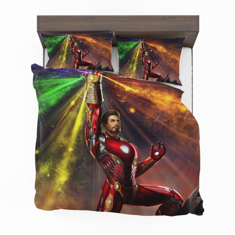 Iron Man Infinity Gauntlet Tony Stark Avengers Endgame Movie Bedding Set
