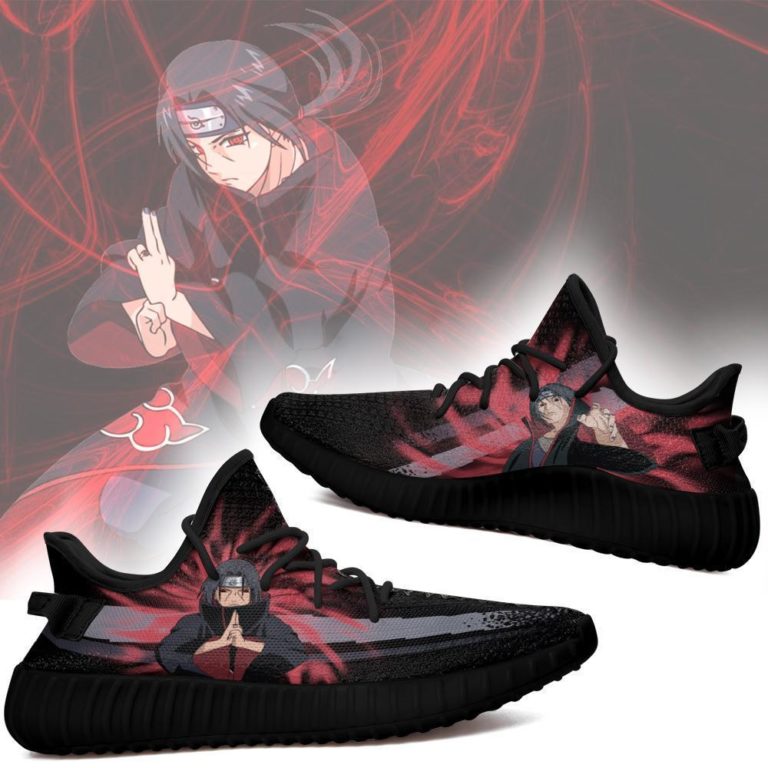Itachi Uchiha Yeezy Boost Black Sneakers